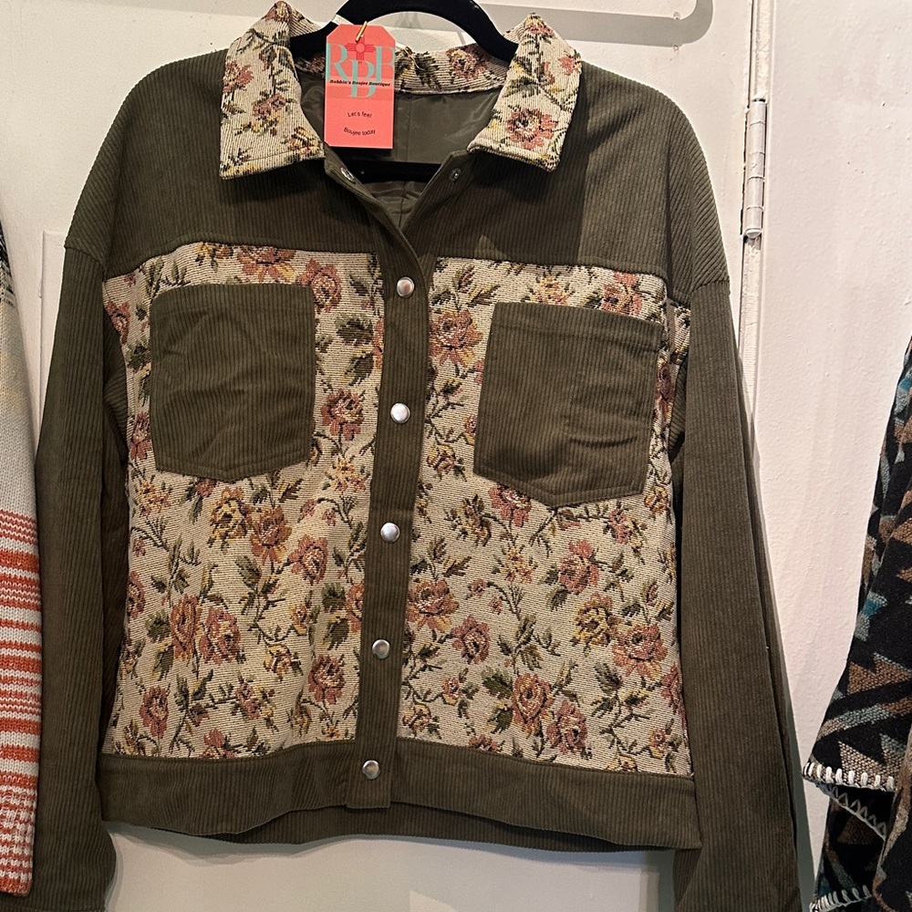 Olive Floral Women's Jacket